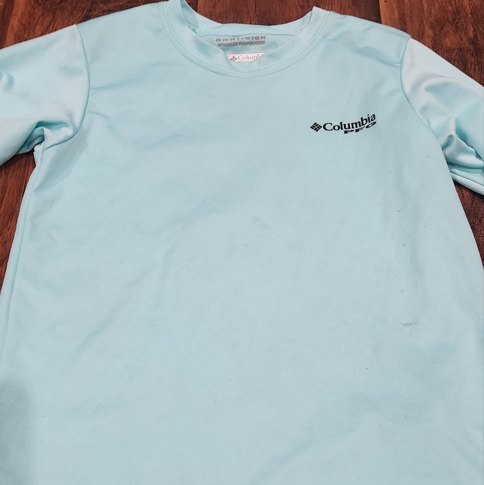 Columbia Pfg boys mint green top